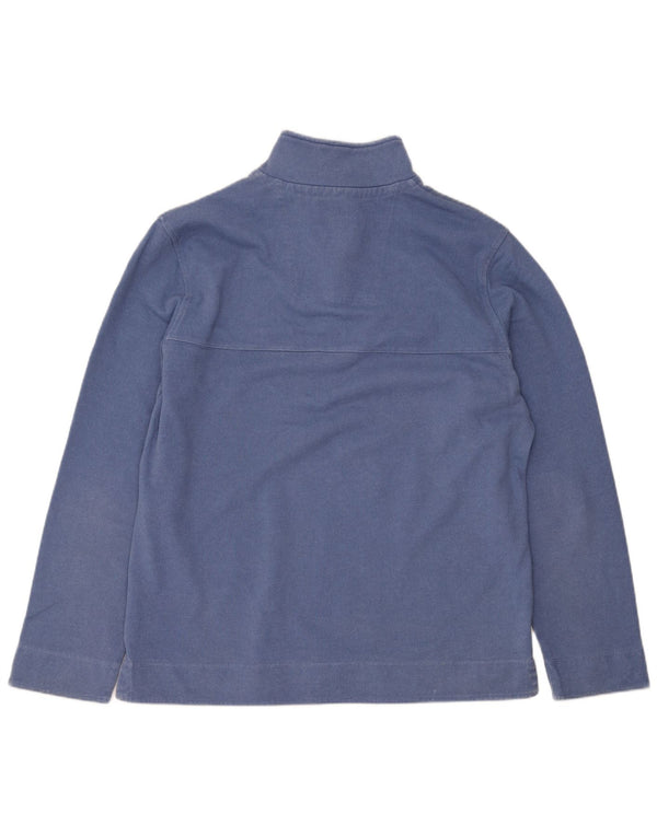 Crew Clothing Muška majica s izrezom s patentnim zatvaračem XL plavi pamuk