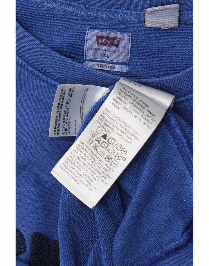 Levi's muška opuštena majica s motivima XL, plavi pamuk