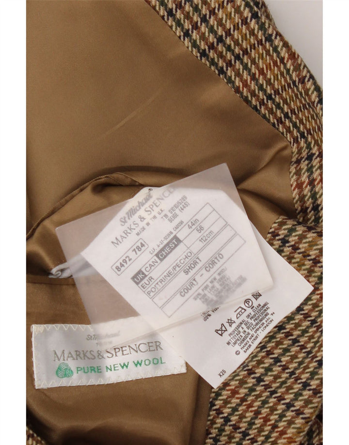 Marks & Spencer muška jakna sa 2 gumba UK 44 2XL smeđa houndstooth