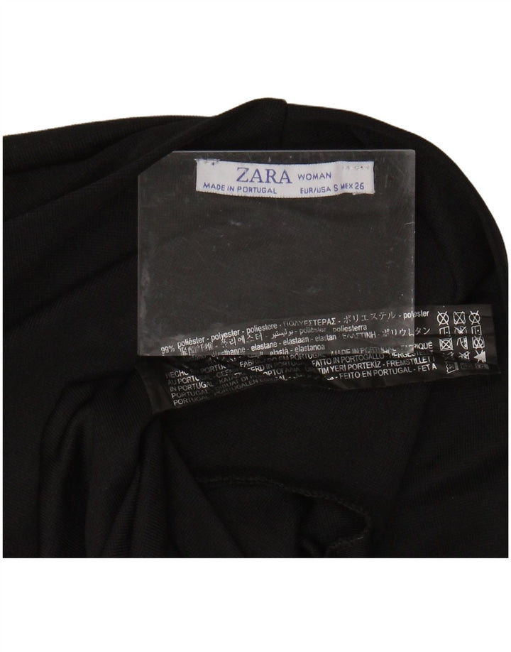 ZARA ženski bodi dugih rukava UK 8 Mali crni poliester