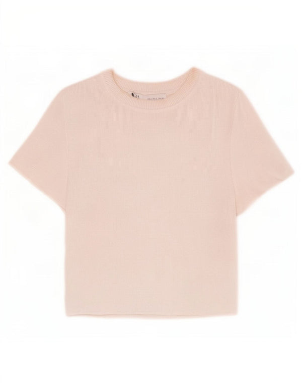 Zara ženska majica kratkih rukava UK 10 Small off white viskoza