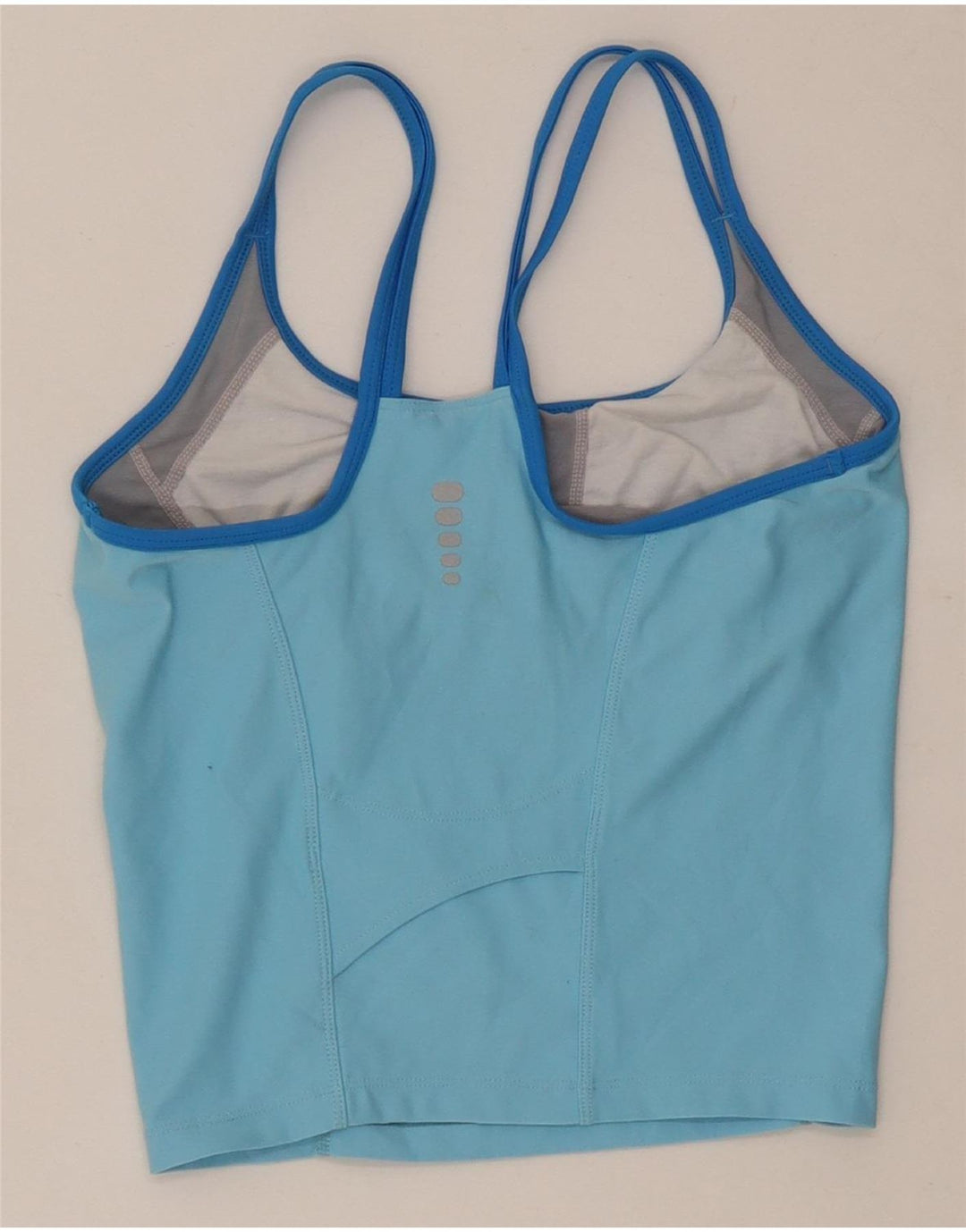 Nike Ženska Dri Fit Crop Vest Top US 4/6 Small Blue Colourblock Poliester