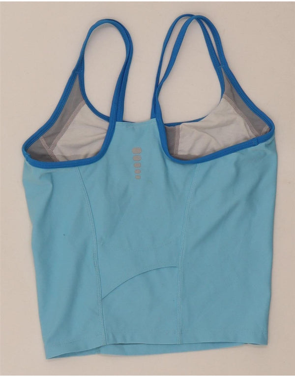 Nike Ženska Dri Fit Crop Vest Top US 4/6 Small Blue Colourblock Poliester