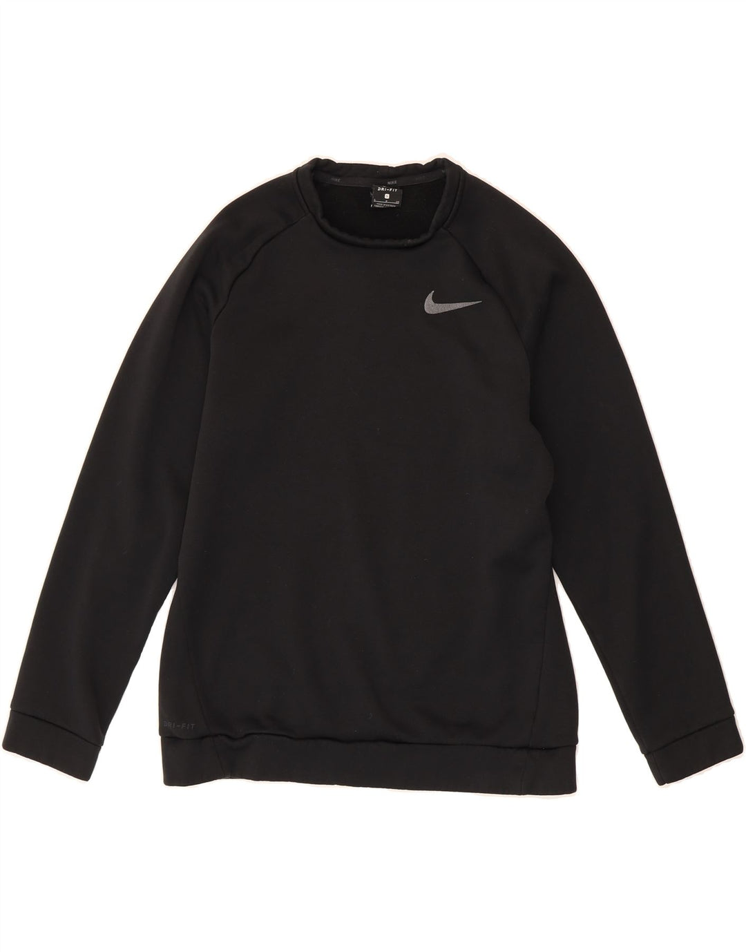 NIKE Mens Dri Fit Sweatshirt Jumper Small Black Polyester Vintage Nike and Second-Hand Nike from Messina Hembry 
