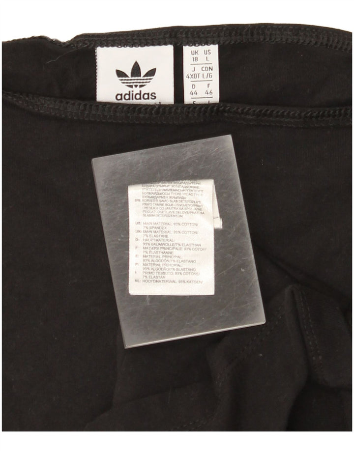 ADIDAS ženska haljina s otvorenim ramenima UK 18 XL crni pamuk