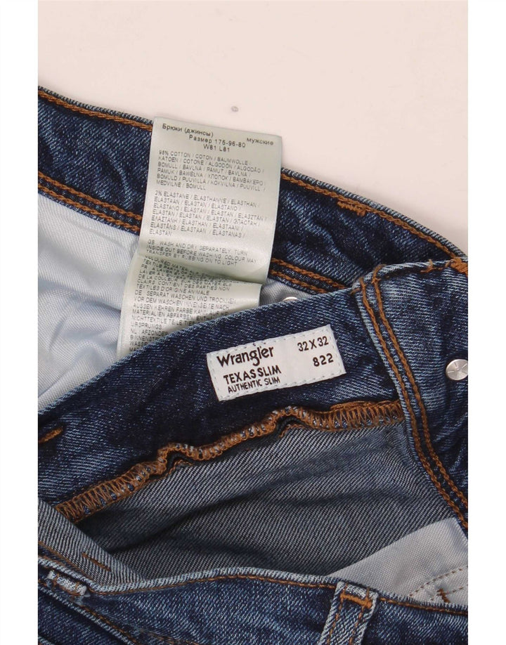 Wrangler Muške Texas Slim Jeans W32 L32 Plavi pamuk