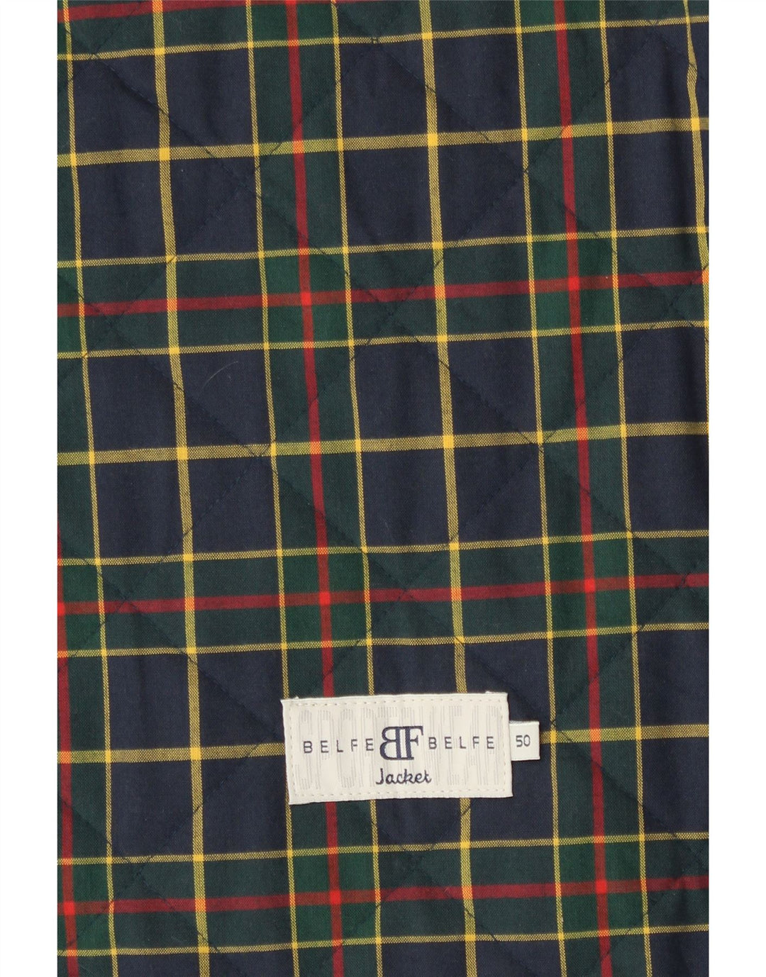 Belfe & Belfe muška prošivena jakna IT 50 veliki tamnoplavi karo