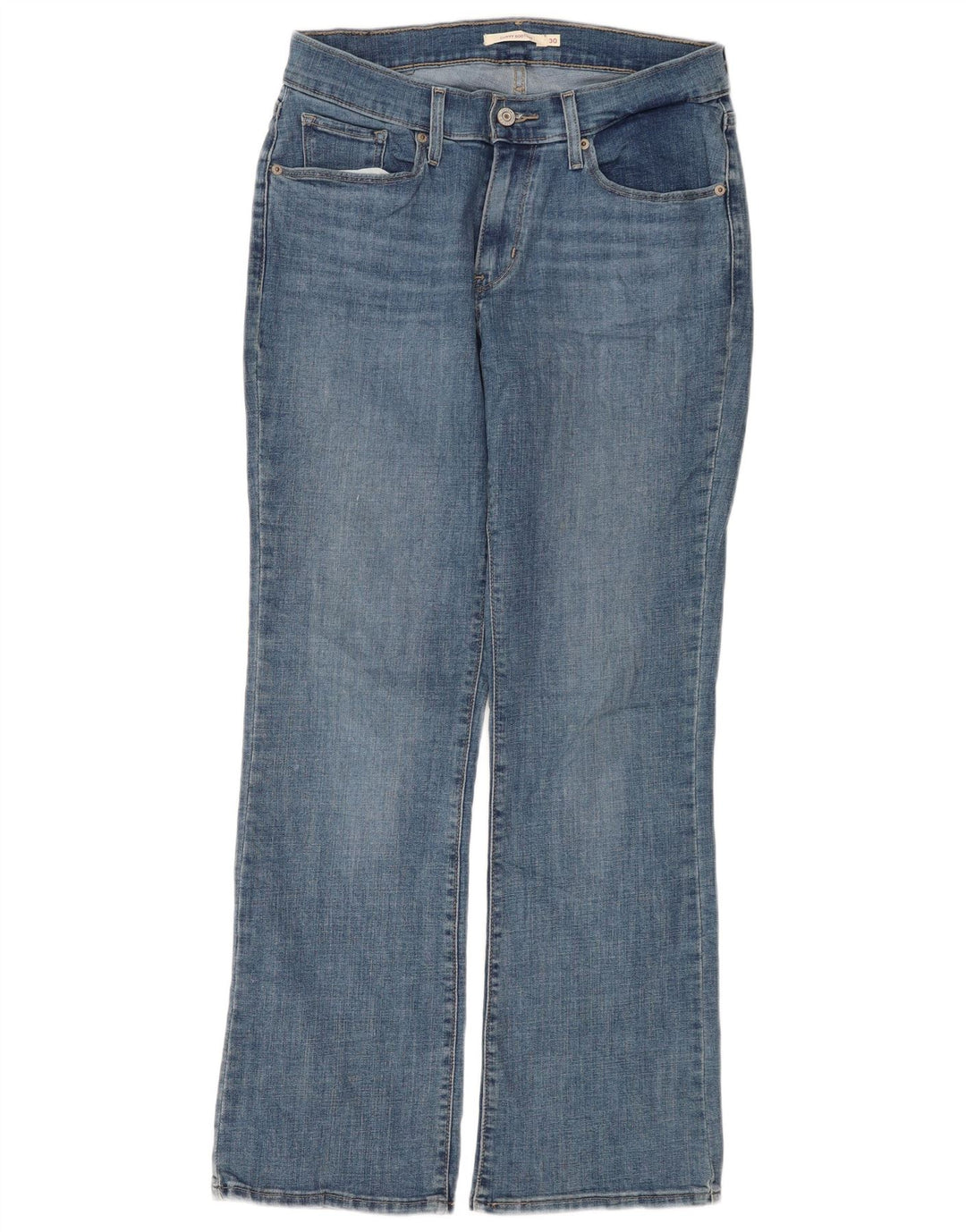 Levi's ženske traperice s curvy bootcut W30 L30 plavi pamuk