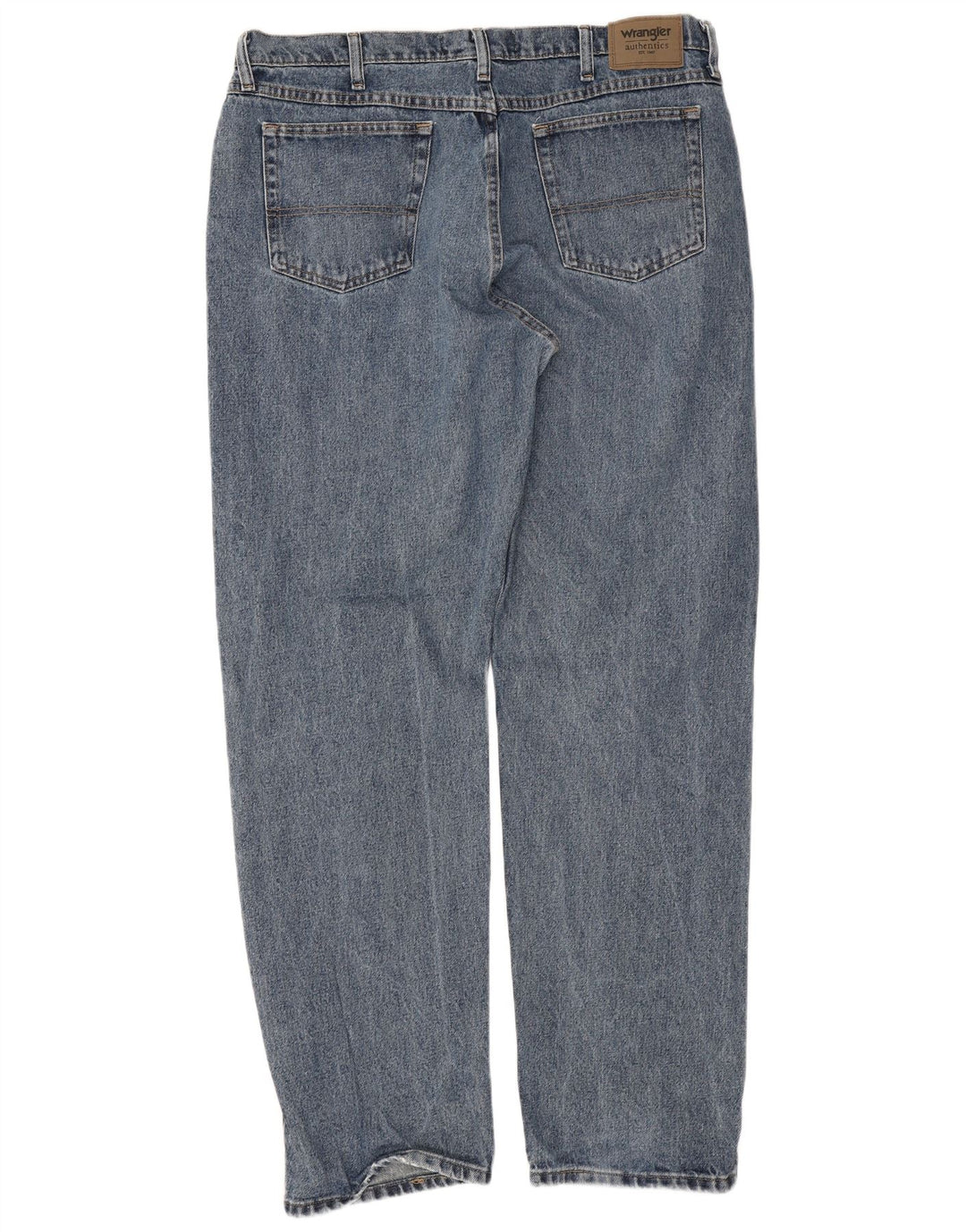 Wrangler muške ravne traperice W38 L34 plavi pamuk