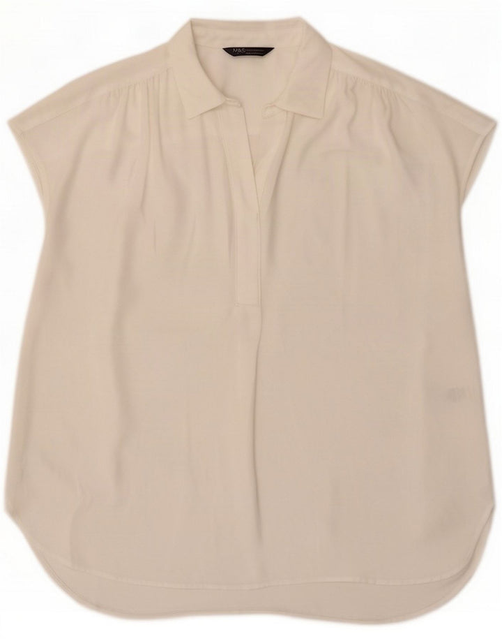 Marks & Spencer ženski gornji dio bluze UK 14 Large White Polyester