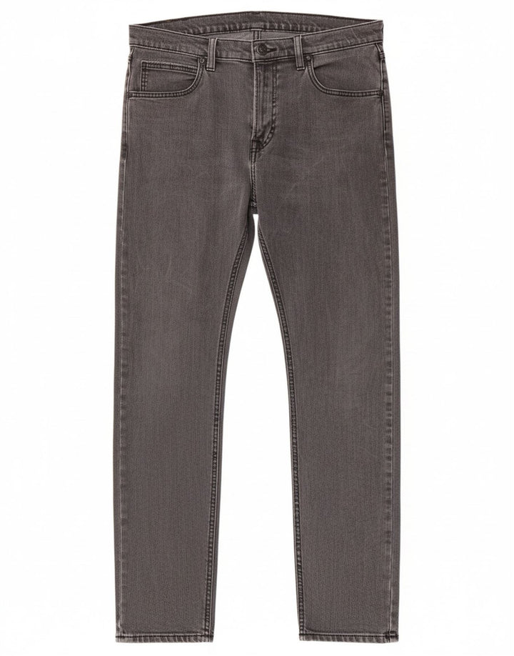 LEE Womens Luke Slim Jeans W32 L32 Grey Cotton