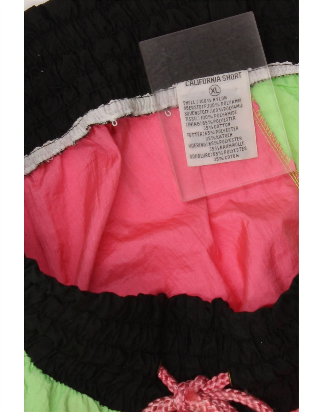 VINTAGE Ženske kratke hlače za kupanje s grafičkim motivima UK 18 XL Najlon ružičaste boje