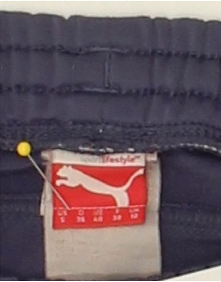 PUMA Womens Tracksuit Trousers UK 10 Small Navy Blue Vintage Puma and Second-Hand Puma from Messina Hembry 