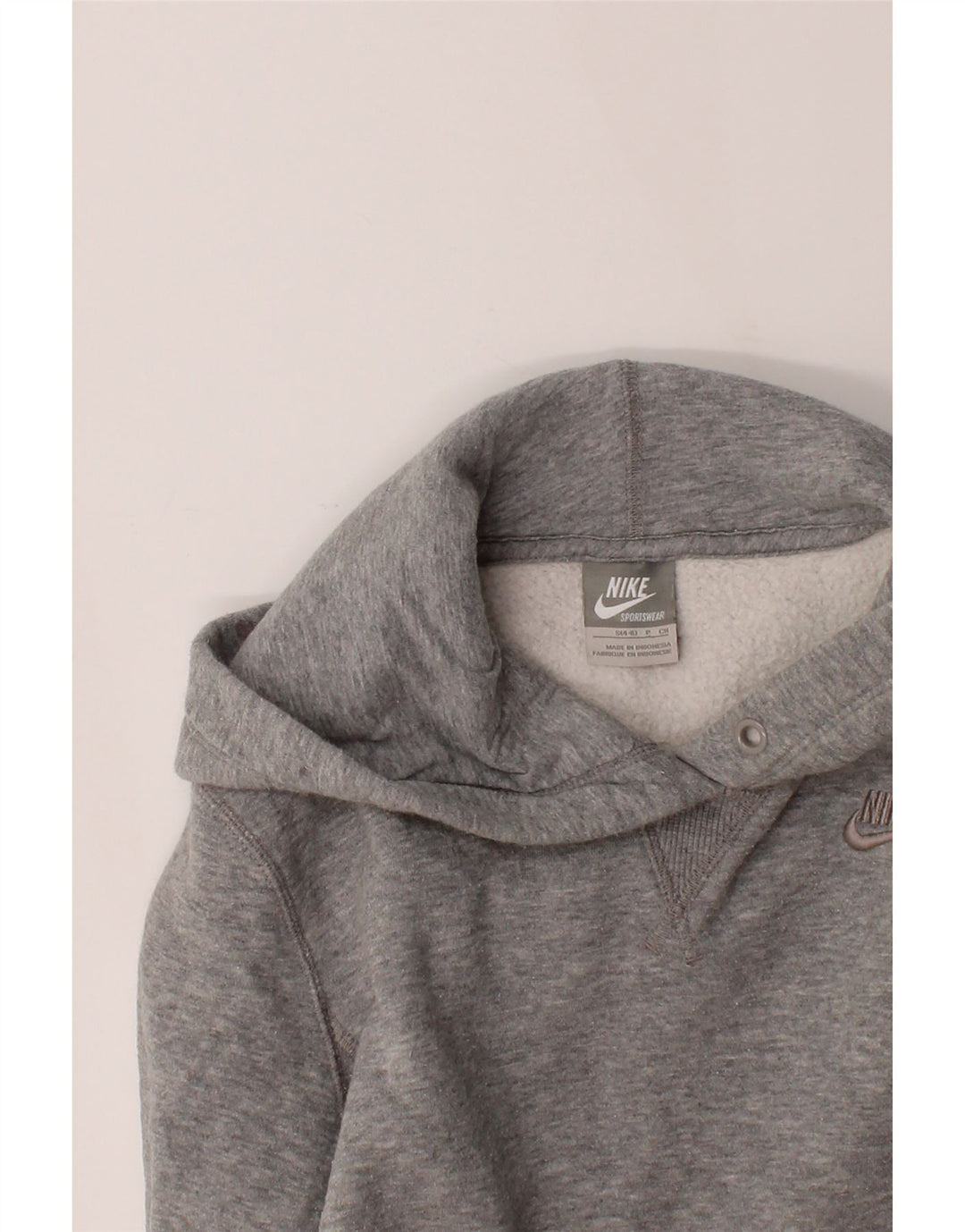 NIKE Womens Hoodie Jumper US 4/6 Small Grey Cotton Vintage Nike and Second-Hand Nike from Messina Hembry 