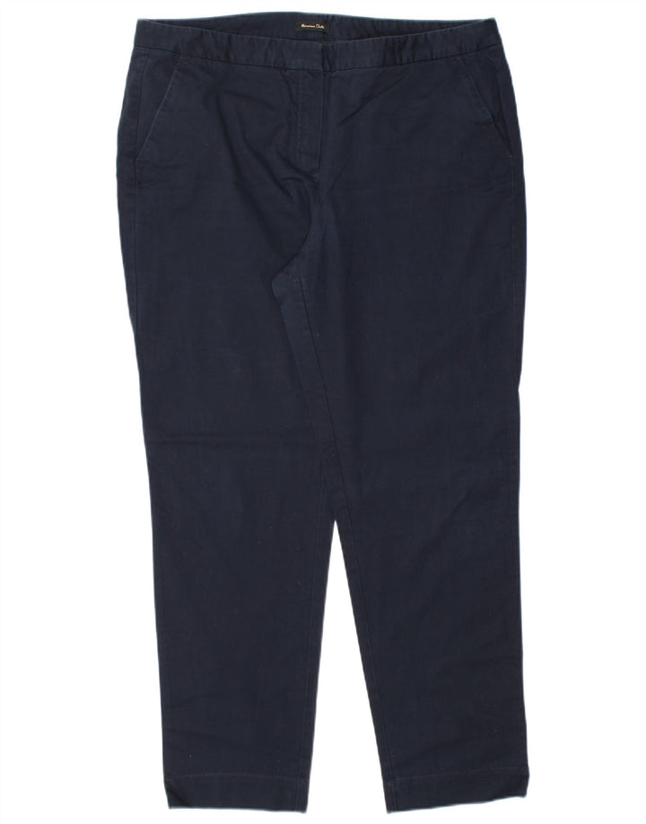 MASSIMO DUTTI Ženske chino hlače EU 44 XL W34 L28 Mornarsko plave klasične