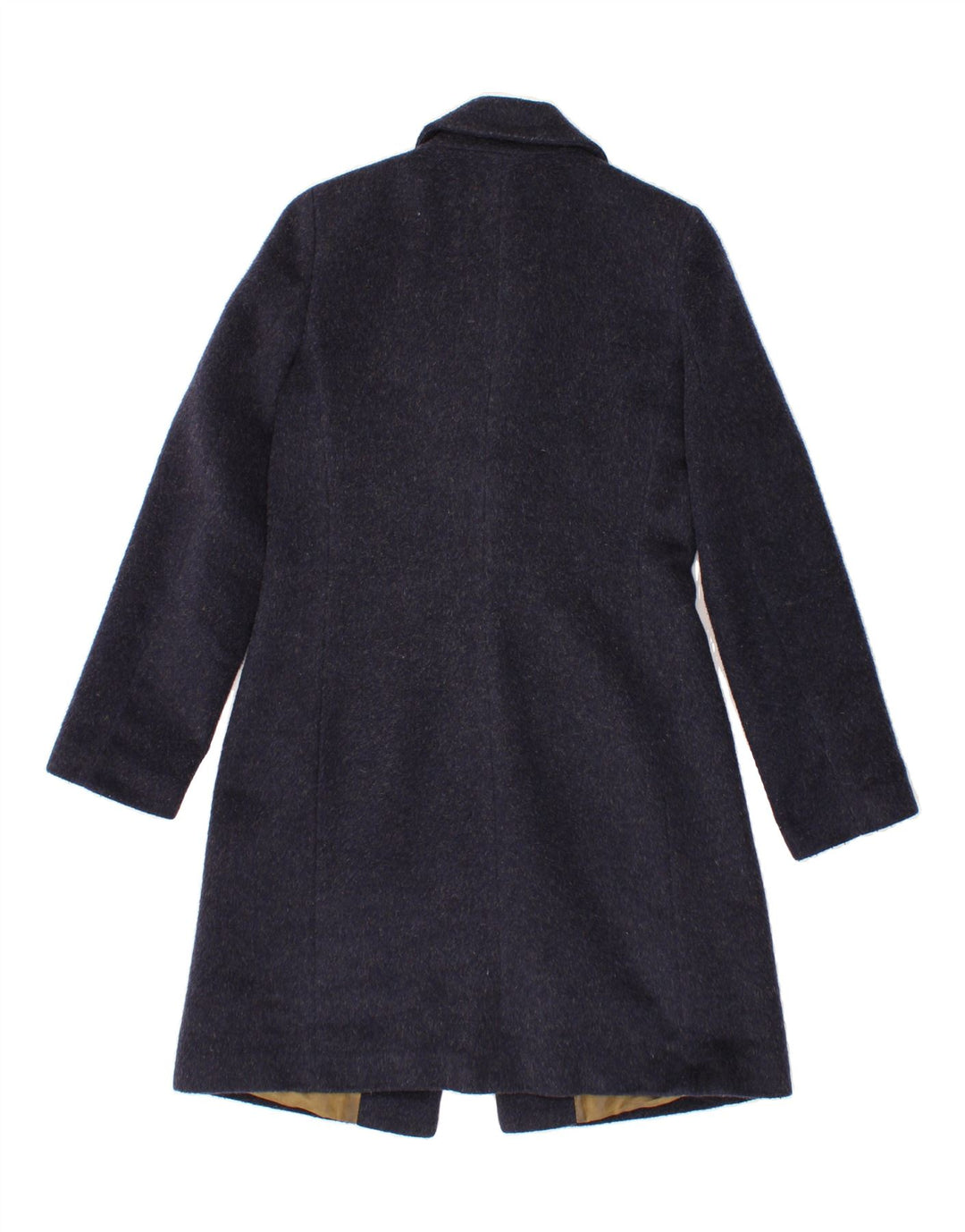 LAURA ASHLEY Womens Overcoat UK 10 Small Navy Blue Wool Vintage Laura Ashley and Second-Hand Laura Ashley from Messina Hembry 