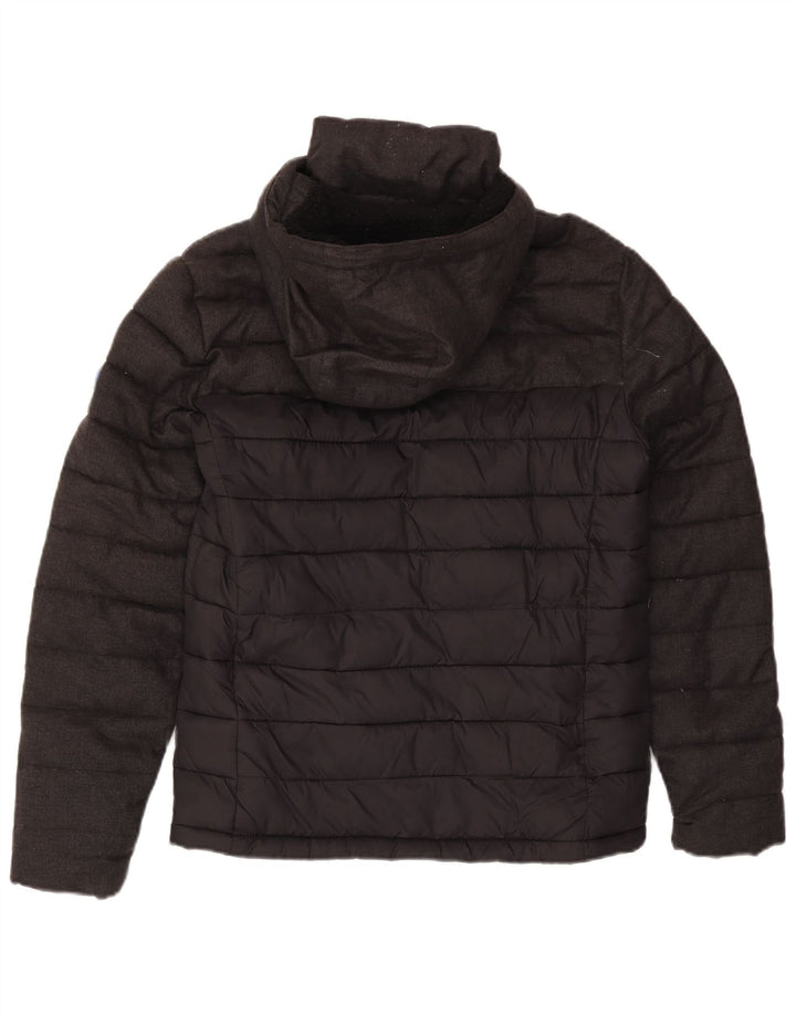 Superdry muška podstavljena jakna s kapuljačom UK 36 mali sivi poliester