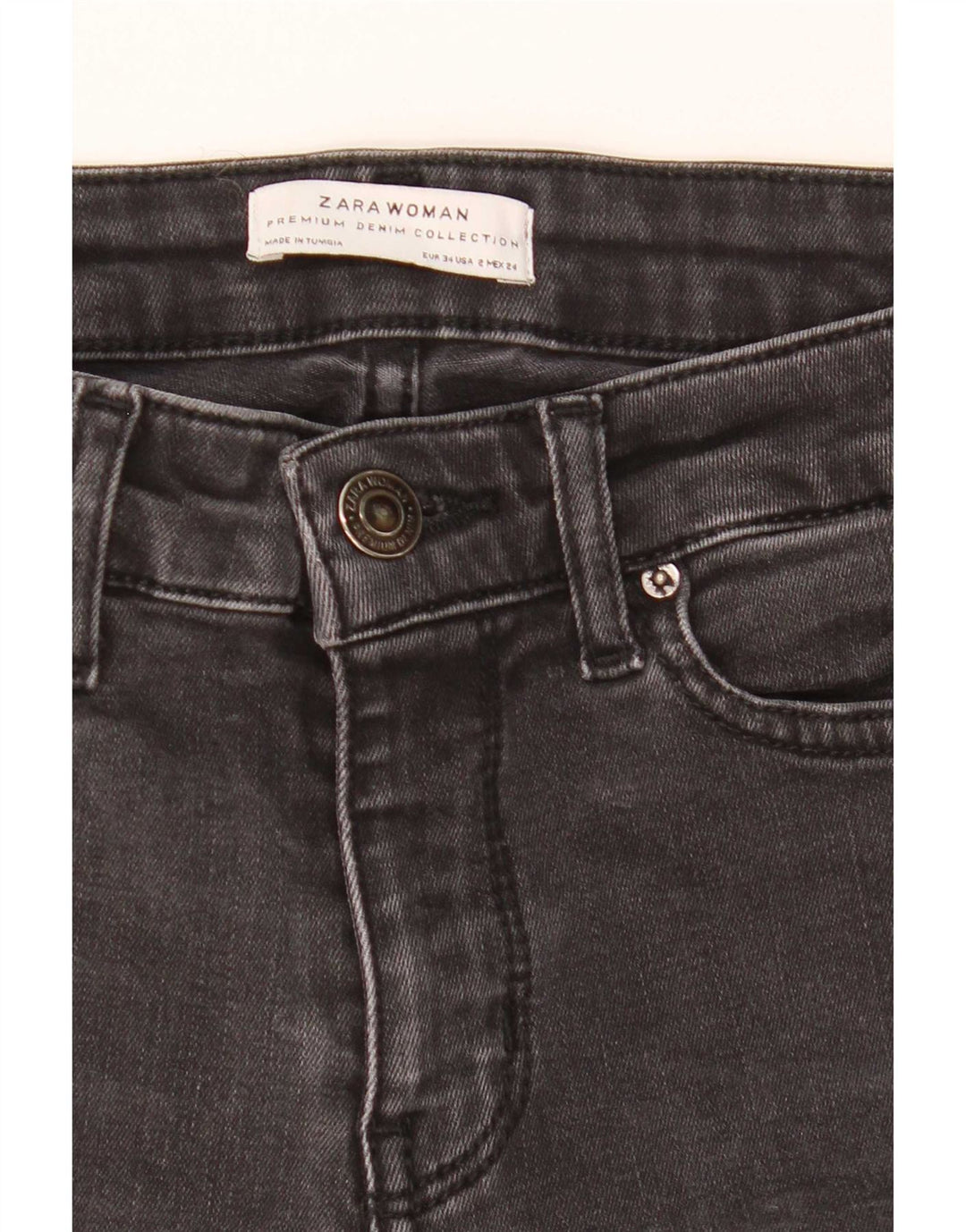Zara ženske lepršave traperice EU 34 2XS W24 L31 sive