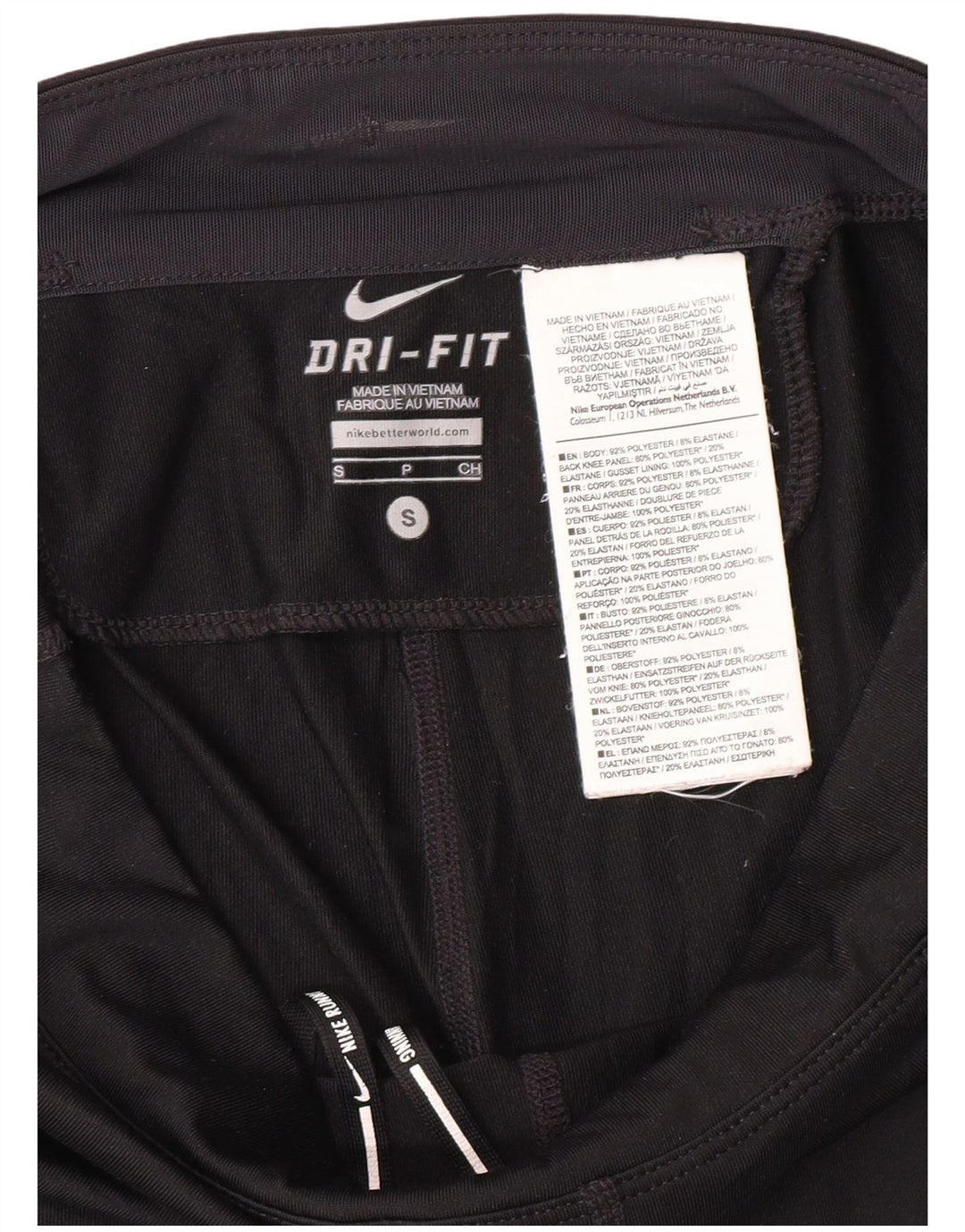 Nike Ženske Dri Fit Capri Leggings UK 10 Male crne poliesterske sportske