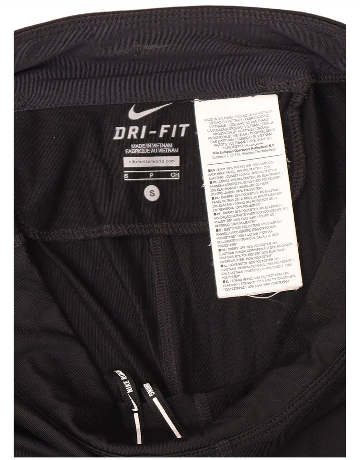 Nike Ženske Dri Fit Capri Leggings UK 10 Male crne poliesterske sportske