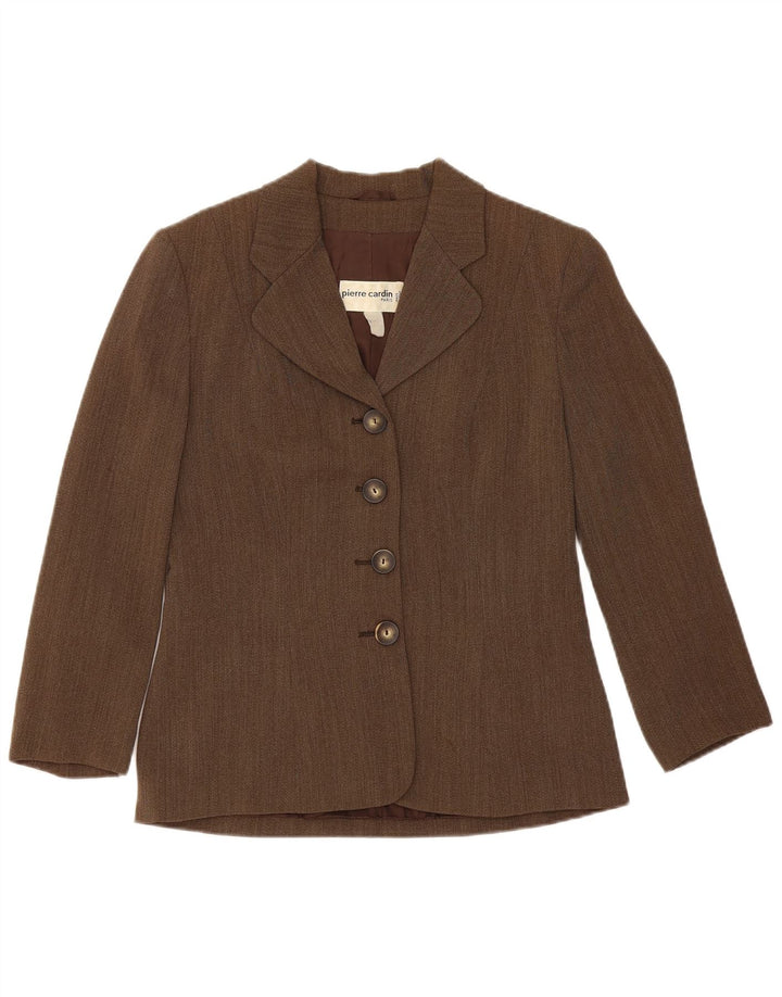 Pierre Cardin Ženska jakna s 4 gumba UK 14 Srednje smeđa