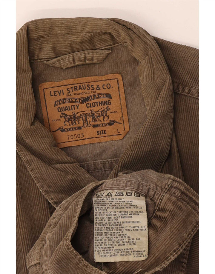 Levi's ženska jakna od samta UK 40 veliki smeđi pamuk