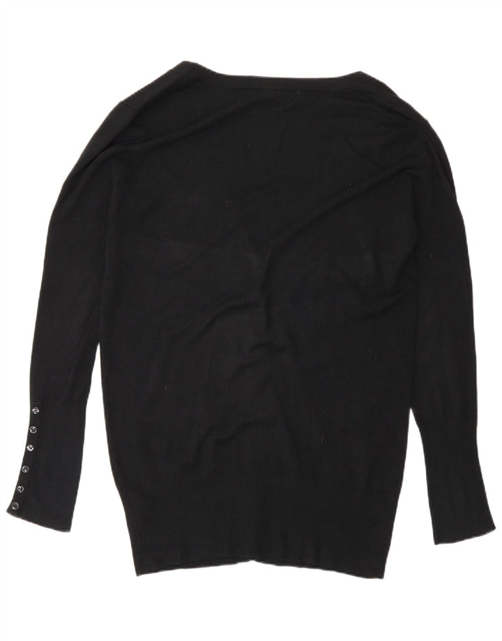 Zara ženski kardigan pulover UK 16 Large Black Rayon