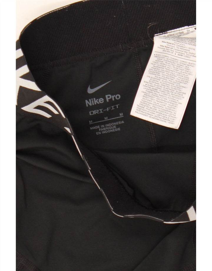 Nike Ženske Dri Fit Graphic Sport Shorts UK 12 Srednje crni poliester