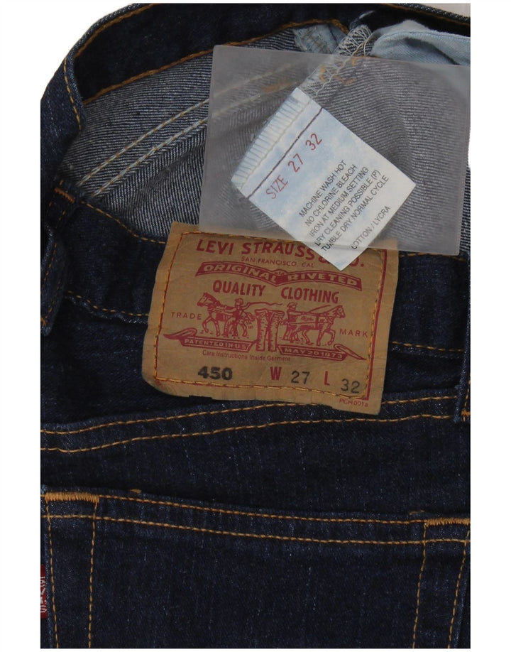LEVI'S Ženske 450 lepršave traperice W27 L32 tamnoplavi pamuk