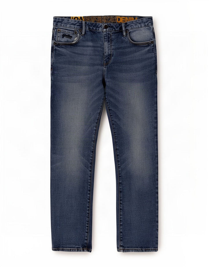 Superdry muške ravne traperice W34 L29 plavi pamuk