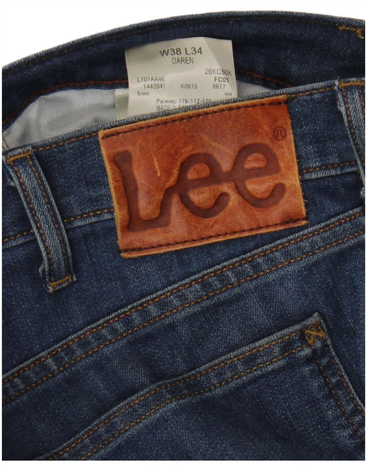 Lee Mens Daren Straight Jeans W38 L28 Plavi pamuk