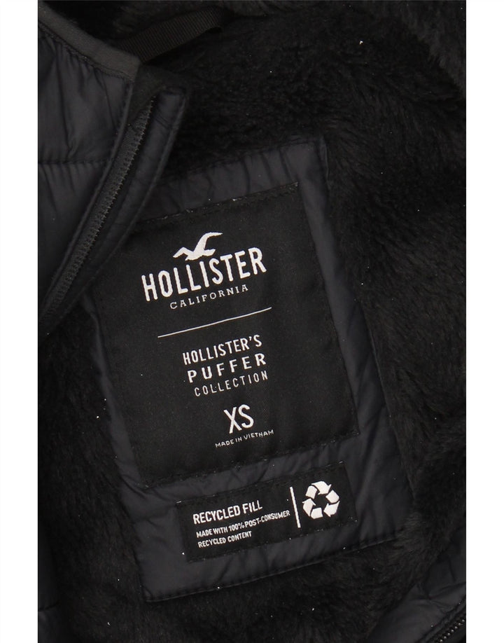 HOLLISTER Muška podstavljena jakna s kapuljačom UK 34 XS crni najlon