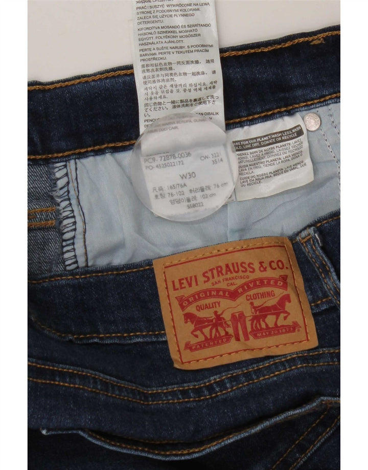 Levi's ženske kratke traper hlače visokog struka W30 srednje plavi pamuk