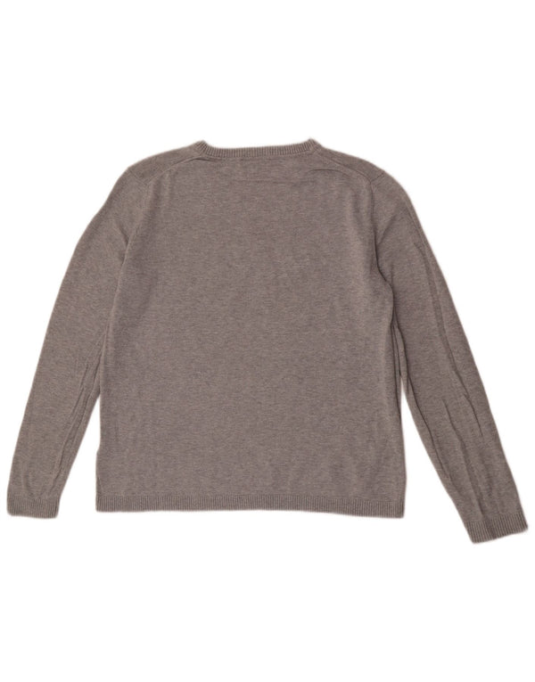 Tommy Hilfiger ženski džemper s veznim izrezom UK 18 XL sivi s pjegama