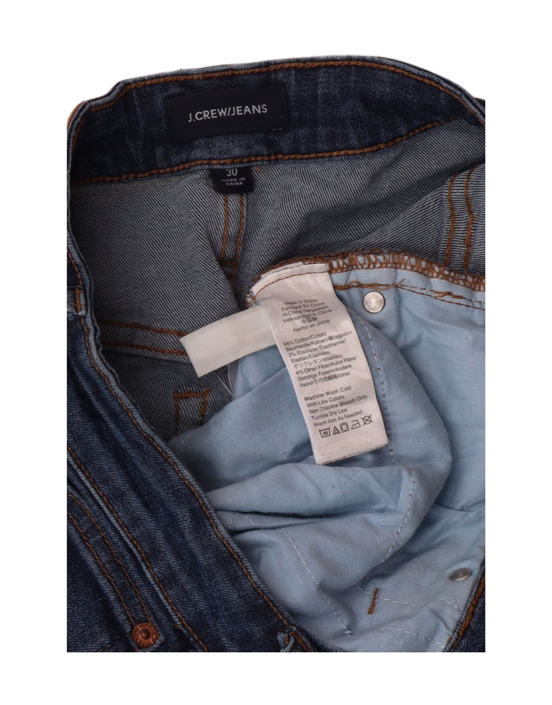 J. CREW Ženske traperice Bootcut W30 L26 Plavi pamuk