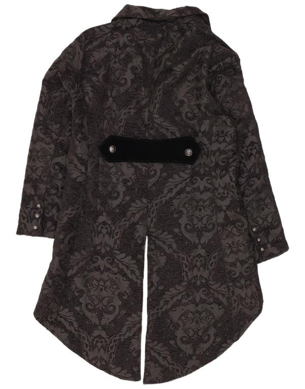 Vintage ženski frak sako jakna UK 20 2XL crni paisley
