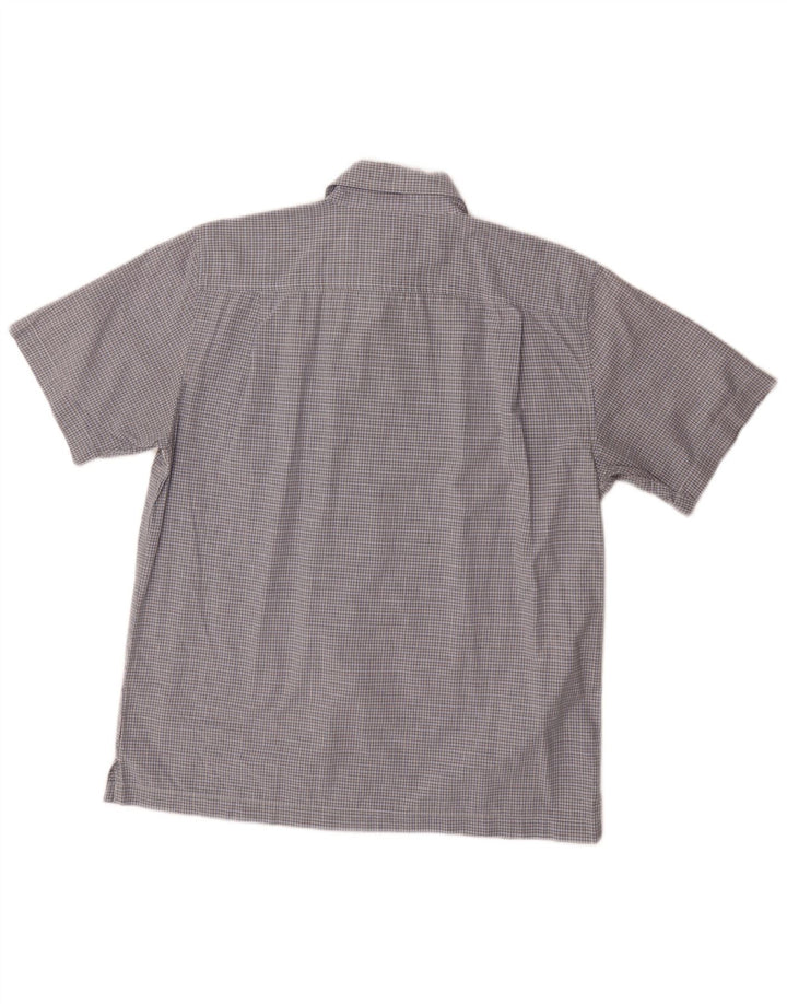 DOCKERS Muška košulja kratkih rukava Srednje plavi karirani pamuk