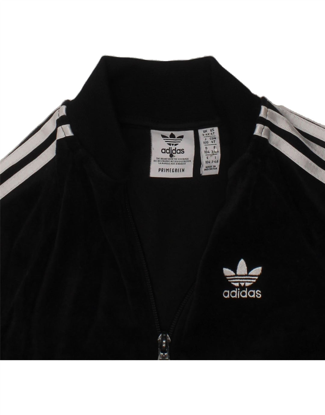 ADIDAS Boys Tracksuit Top Jacket 3-4 Years Black Polyester Vintage Adidas and Second-Hand Adidas from Messina Hembry 