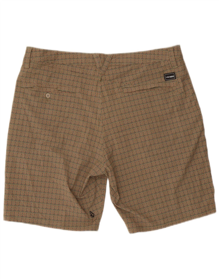 Volcom muške chino kratke hlače W38 XL bež poliester u obliku ptičje zube