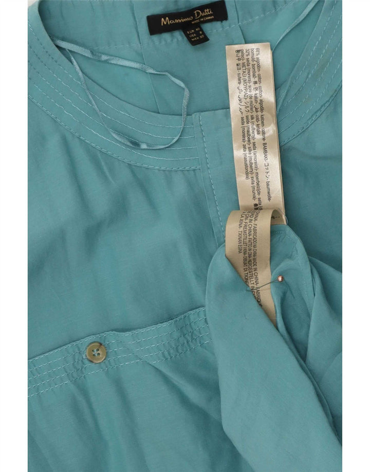 Massimo Dutti ženska prevelika košulja bluza EU 40 srednje tirkizne boje od pamuka