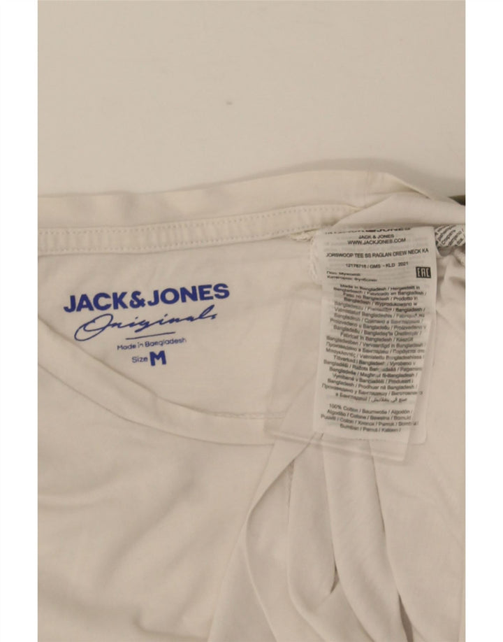 JACK & JONES Muška majica kratkih rukava Srednje bijeli kamuflažni pamuk