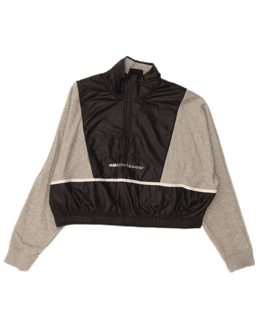 NIKE ženska prekomjerna majica s kratkim rukavima UK 16 Large Grey Colourblock