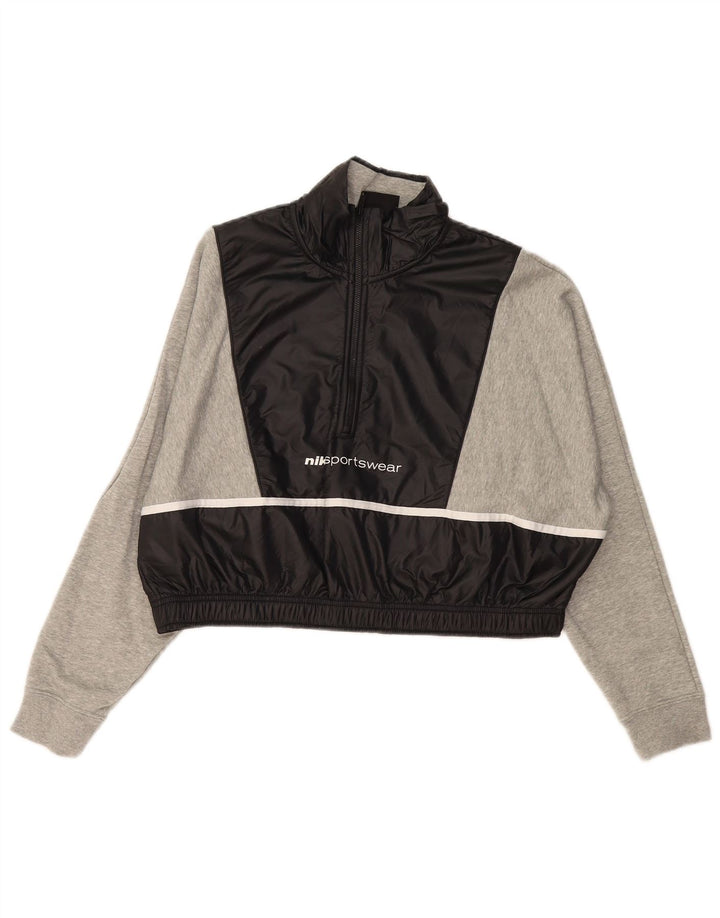 NIKE ženska prekomjerna majica s kratkim rukavima UK 16 Large Grey Colourblock