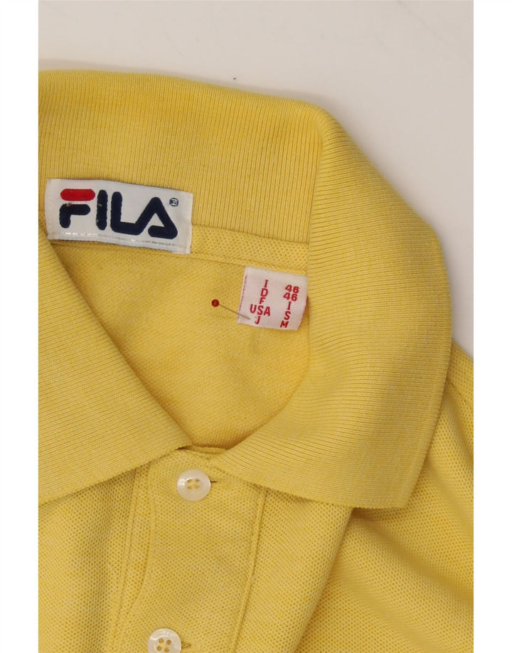 FILA Mens Polo Shirt Small Yellow Cotton Vintage Fila and Second-Hand Fila from Messina Hembry 