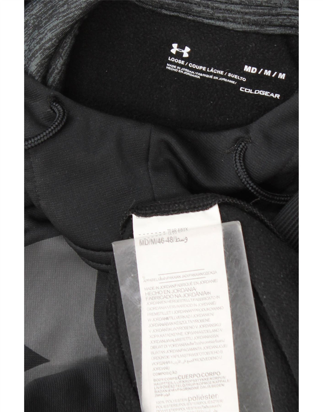 Under Armour muška majica s kapuljačom Cold Gear Graphic Srednji crni poliester