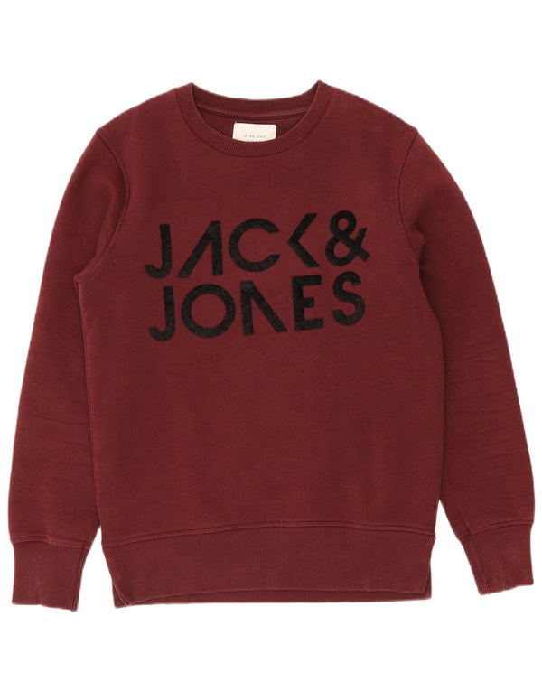 Jack & Jones muška majica s grafičkim motivima, mala pamučna bordo boja