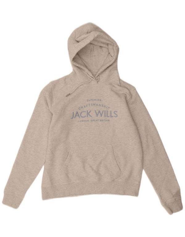 Jack Wills Ženska majica s kapuljačom s kapuljačom, UK 12, srednje sivi flekasti pamuk