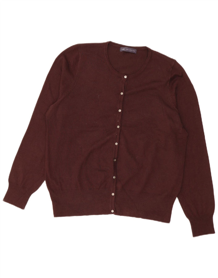 Marks & Spencer ženski kardigan pulover UK 16 Large Brown