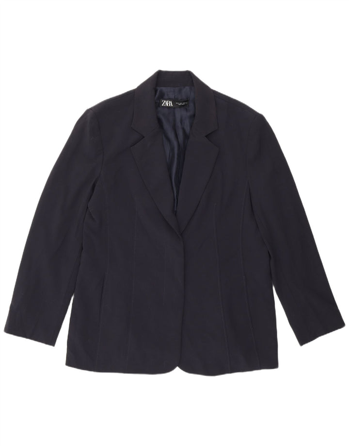 Zara ženski sako jakna UK 18 XL tamnoplavi poliester