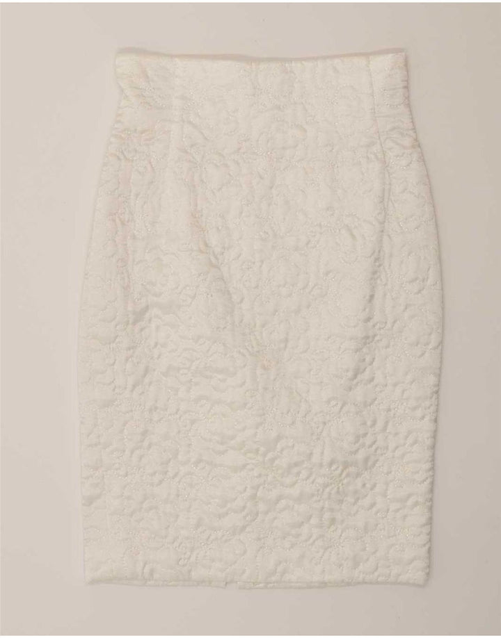 Vintage dvodijelni set ženskih suknji IT 44 srednje W28 bijela viskoza